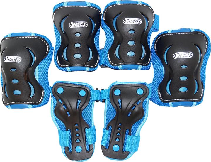 Magni Best Sporting protector set HQ, children's knee, elbow and back of hand protectors, size XS/S M (XS, S, M, Wrist protectors, Knee pad, Elbow protectors, 6 pieces)