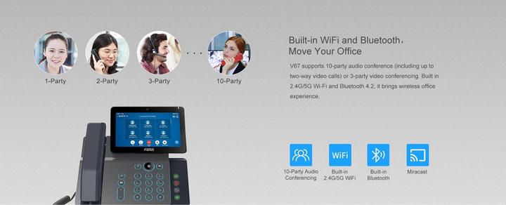 Produktbild Fanvil Tischtelefon V67 Schwarz