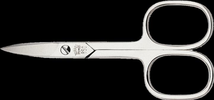 Nippes Nagelschere mit gebogener Spitze, vernickelt, 850