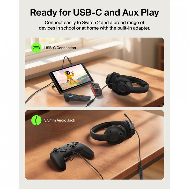 Immagine prodotto Belkin Gaming On-Ear Kopfhörer für Kinder mit Kabel ENA011hqBK