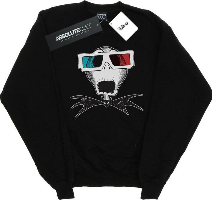 Actual product image Disney Womens/Ladies Nightmare Before Christmas Jack Skellington 3D Glasses Sweatshirt (M)