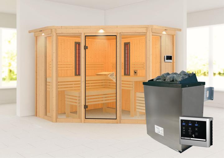 Image du produit Karibu Cabine infrarouge Asta accès d'angle, couronne (Contrôle externe de 9 KW)