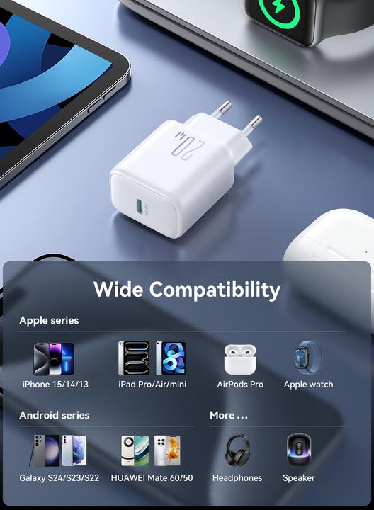 Immagine prodotto Joyroom Caricabatterie UE Plug PD 20W Fast Charger Type-C (20 W)