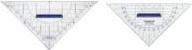 Produktbild Staedtler Geodreieck Mars, Hypotenuse 220 mm, glasklar aus Acryl, mit Tuschenoppen, abnehmbarer Griff (22 cm)