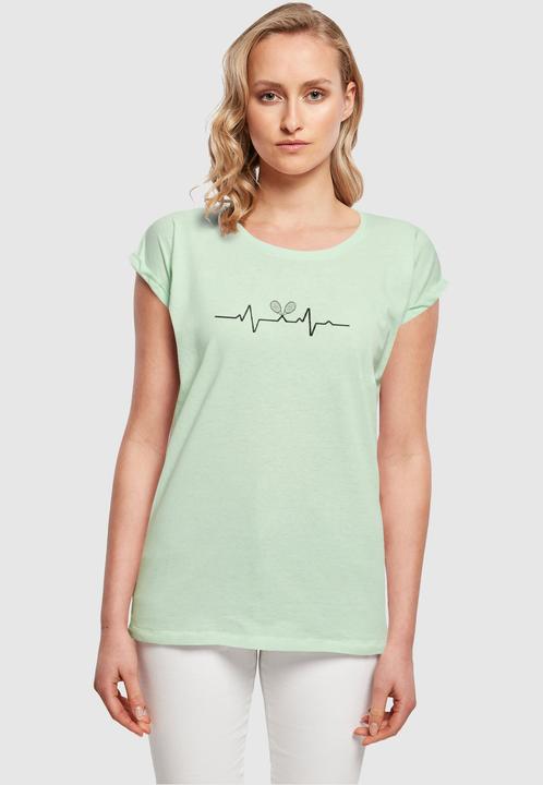 Produktbild Merchcode Ladies Tennis Beats Extended Shoulder Tee - 116487 (XS)