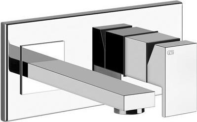 Produktbild Gessi Rettangolo Fertigmontageset Einhebelmischer Waschtisch mit Auslauf, links, UP-Körper 44697,14