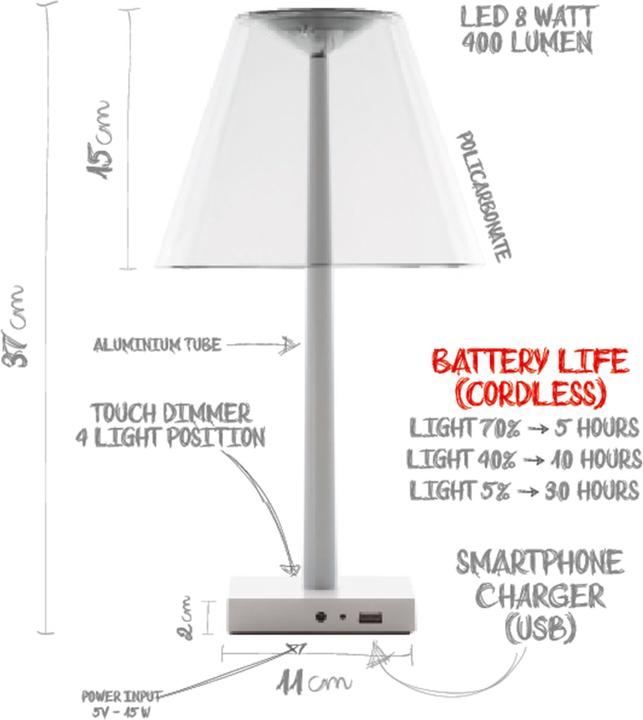 Image du produit Rotaliana Dina+ LED Lampe de table