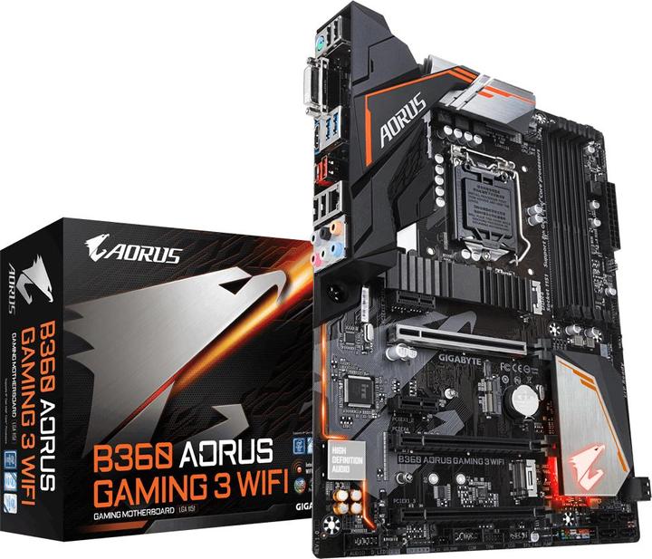 Produktbild Gigabyte B360 AorusGaming 3 Wifi (LGA 1151, Intel B360, ATX)