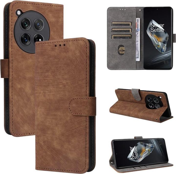 Productafbeelding Cover-Discount OnePlus 12 - Hoesje met RFID-blokker bruin (OnePlus 12)