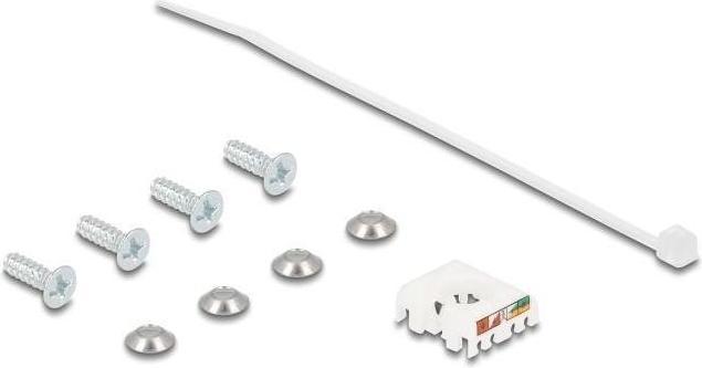 Actual product image Delock D-type RJ45 panel jack with LSA connection Cat.6A STP