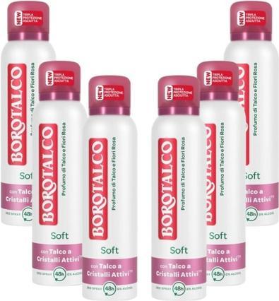 Immagine prodotto Borotalco Deodorante Soft con Talco e Fragranza Floreale 48h Spray 150ml (Getto vaporizzato, 150 ml)
