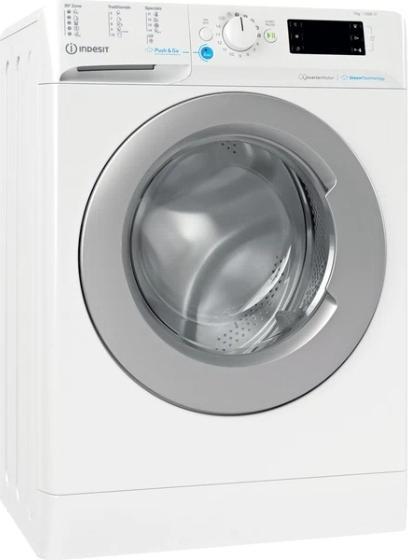 Indesit BWSE 71295X WSV EU Washing machine, Front Loading, Energy Class B, Capacity 7 kg, White (7 kg, Links, EU-Stecker)