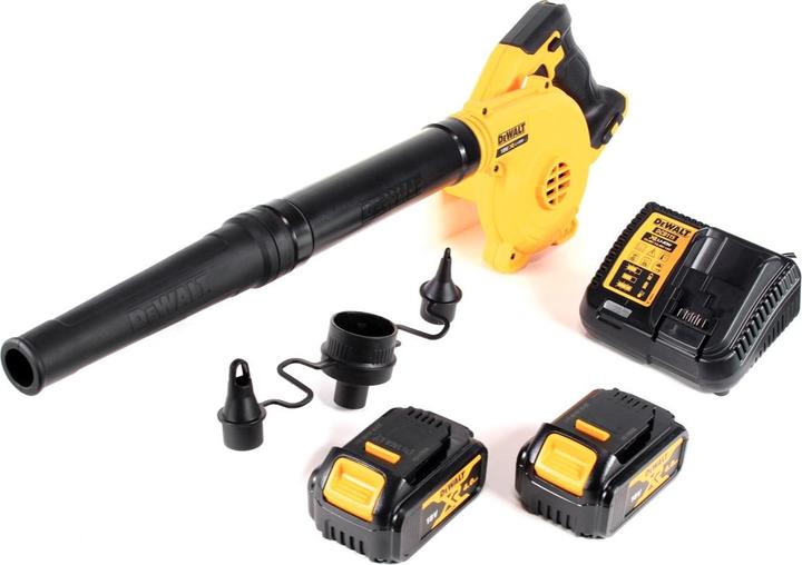 Actual product image DeWalt DCV 100 M2 18 V battery-powered blower / leaf blower + 2 x DCB 182 4.0 Ah battery + DCB 115 charger (Rechargeable battery operated, Leaf blower)