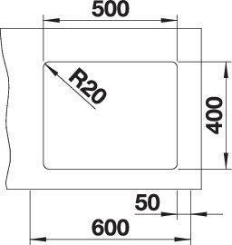 Produktbild Blanco ETAGON 500-U (Spülbecken Zubehör, 53 cm, 46 cm)