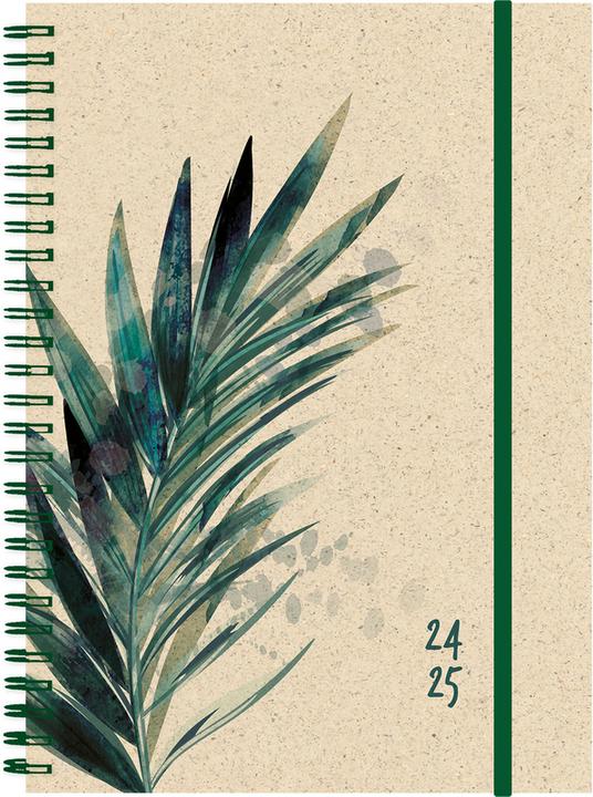 Image du produit Simplex Agenda des élèves Papier à herbe 24/25 500408.25 1W/2S 12M Palm ML 14.8x21cm (14.8 x 21 cm, Allemand)