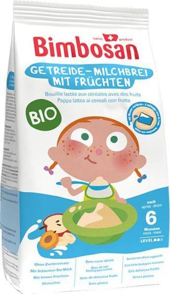 Produktbild Bimbosan Bio-Getreide-Milchbrei mit Früchten (300 g)