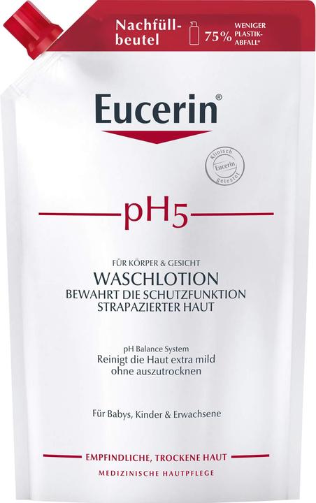Eucerin pH5 Wash Lotion Refill Bag, 750 ml Gel (750 ml)