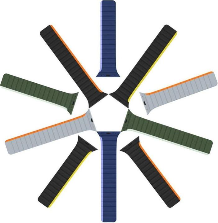 Image du produit Dux Ducis Bracelet magnétique pour Apple Watch SE, 8, 7, 6, 5, 4, 3, 2, 1 (41, 40, 38 mm) Strap (LD Versio (41 mm, 38 mm, 40 mm, Silicone, Métal)