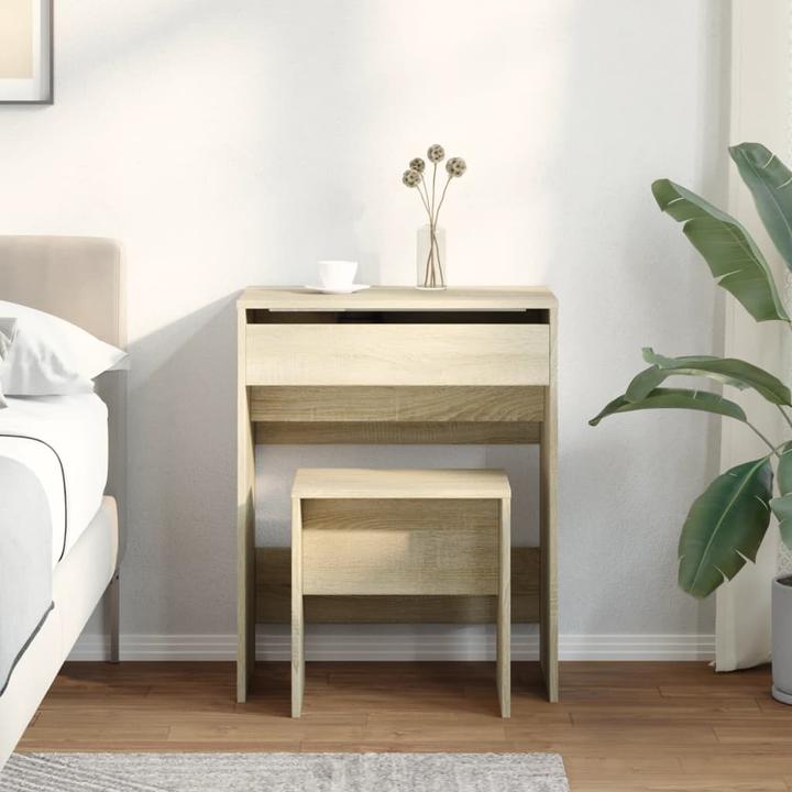 Image du produit VidaXL Coiffeuse avec tabouret 60 x 40 x 113,5 cm (60 x 40 x 75 cm)
