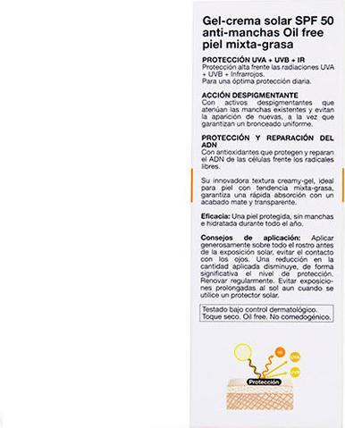 Produktbild Bella Aurora SOLAR gel anti-manchas mixta/grasa SPF50 50 ml (Sonnencreme, SPF 50, 50 ml)
