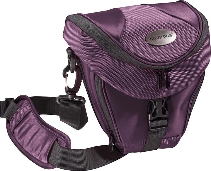 Produktbild mantona Premium Colttasche lila (Kamera Schultertasche, Kamera Bereitschaftstasche)