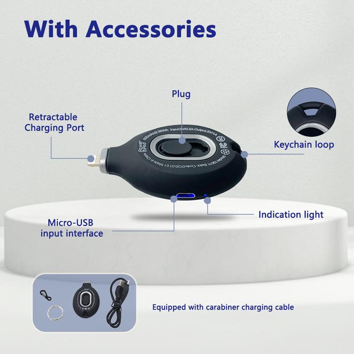 Actual product image PhoneLook Mini Power Bank emergency key fob external battery 800mAh (iPhone Lightning) (800 mAh)