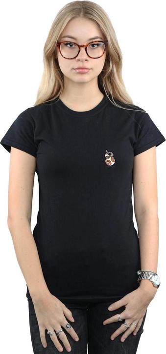 Actual product image Star Wars Womens/Ladies The Force Awakens BB-8 Chest Print Cotton T-Shirt (L)