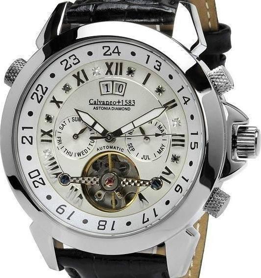 Calvaneo 1583 Astonia Black Russian Diamond Automatic (Montre avec pierre précieuse, 44 mm)