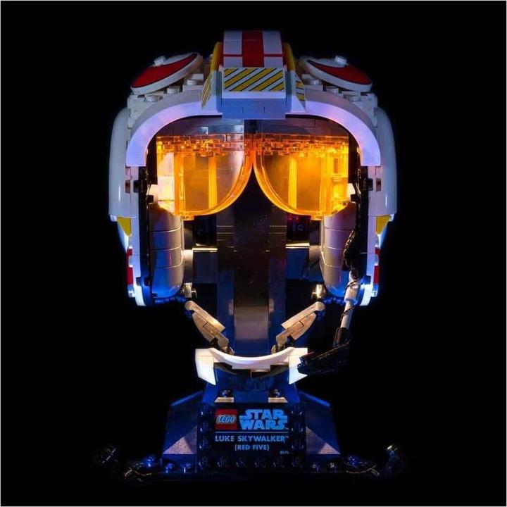 Actual product image Light my bricks LED Light Set For LEGO Star Wars Helmet Of Luke Skywalker Red Five