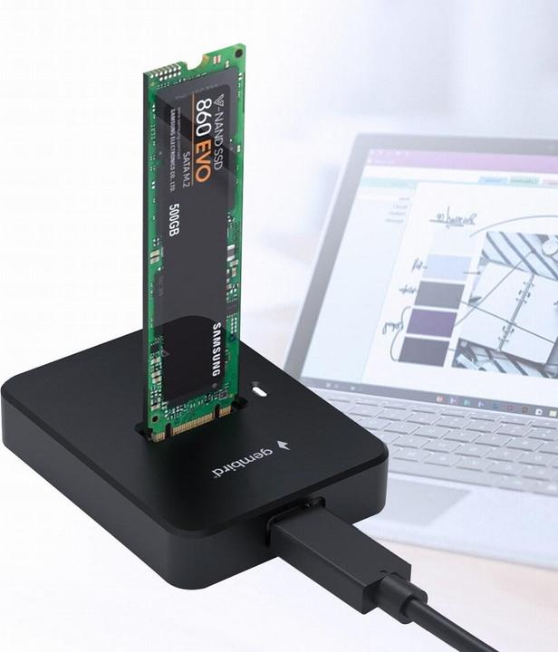 Gembird Desktop USB Type-C M.2 SATA & NVME SSD drive docking station (M.2)