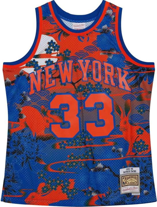 Produktbild Mitchell & Ness Swingman Mesh Jersey New York Knicks ASIAN Ewing - M (M)