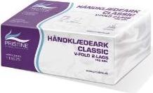 Actual product image Pristine Håndklaedeark Classic V-fold 2-lag 25x22x11 cm,20 pk x 150 pcs/krt