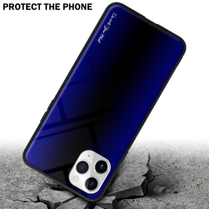 Produktbild Cadorabo TPU Gestreiftes Glas Cover (Apple iPhone 11 Pro)