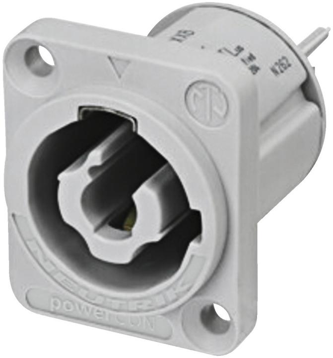 Actual product image Neutrik NAC3MPXXB - PowerCON flush-type connector grey