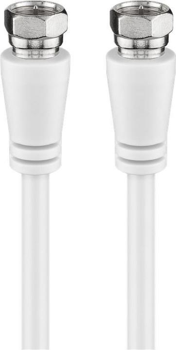 Immagine prodotto Goobay Cavo per antenna SAT (classe A, >85 dB), 2x schermato, 3 m, bianco (85 dB, Cavi SAT)