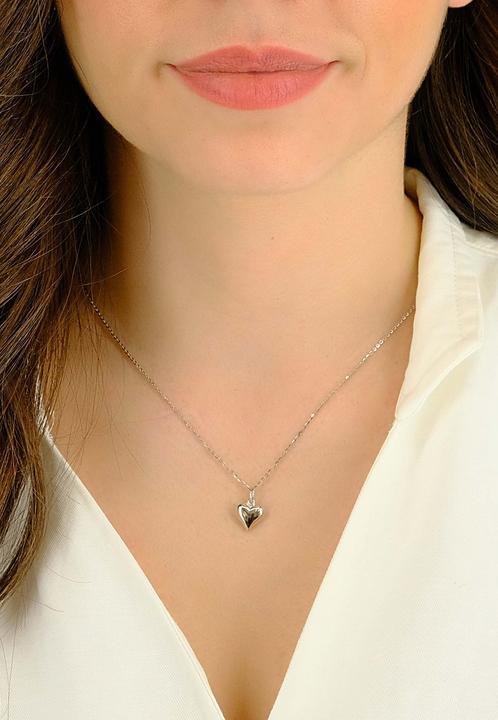 Produktbild Muau Pendant heart white gold 750, 16x11mm (750/18K Weissgold)