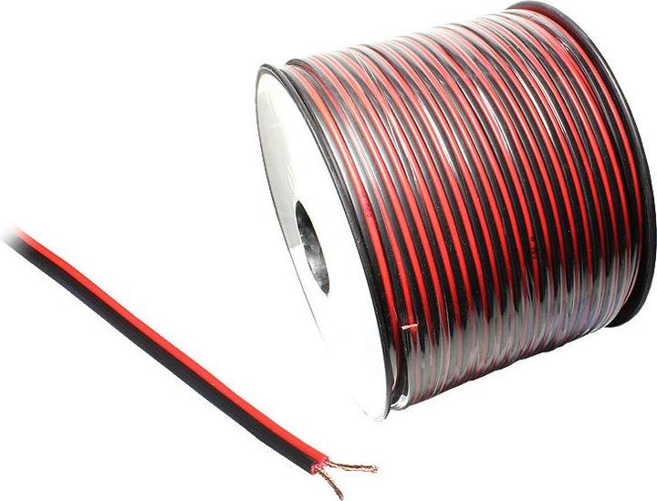 Immagine prodotto Goobay Speaker cable, 2x1.5mm, 100m, on reel, black/red (100 m, 3 mm².)