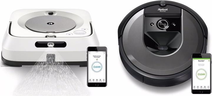 Actual product image iRobot Roomba i7 Vacuum Robot (i7158) & Braava Jet m6 Mop Robot