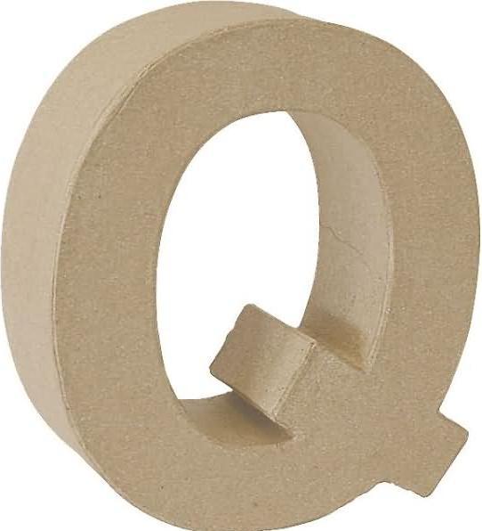 Actual product image Knorr Prandell Papier-mâché 3D letter Q 17.5x17.5x5.5 cm natural