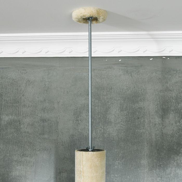 Produktbild Swisshandel24 Kratzbaum Deckenhoch, 225-255 cm mit Katzenhöhle, mit Spielball, Hängematte, bis 5 kg (255 cm, Braun+Beige)
