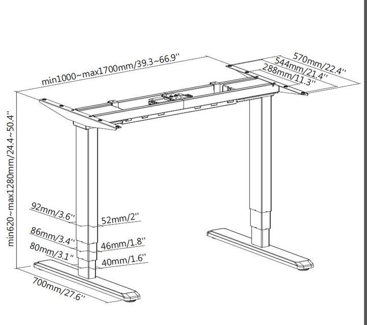 Image du produit equip Cadre de table assis-debout ergonomique