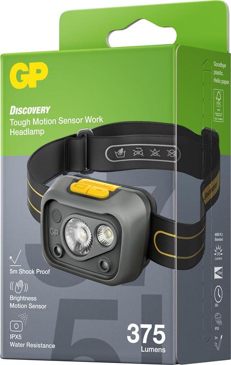 Image du produit GP Batteries Lampe frontale GP Discovery CHW54 (375 lm)