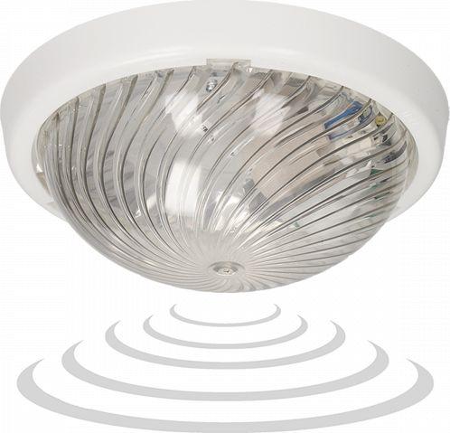 Orno 7070T-ALFA / MS / PL, Lamp with microwave motion sensor, 75 W, E27, IP44, IK10, transparent po (E27)