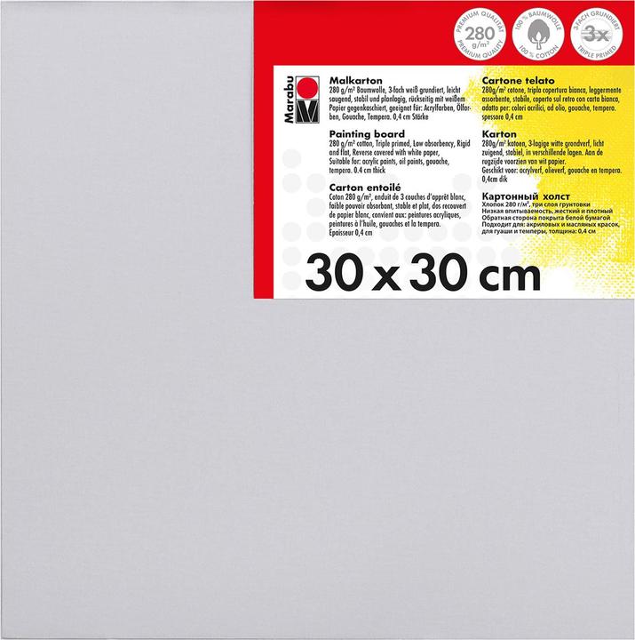 Produktbild Marabu Malkarton 30x30x0.4cm (30 x 30 cm)