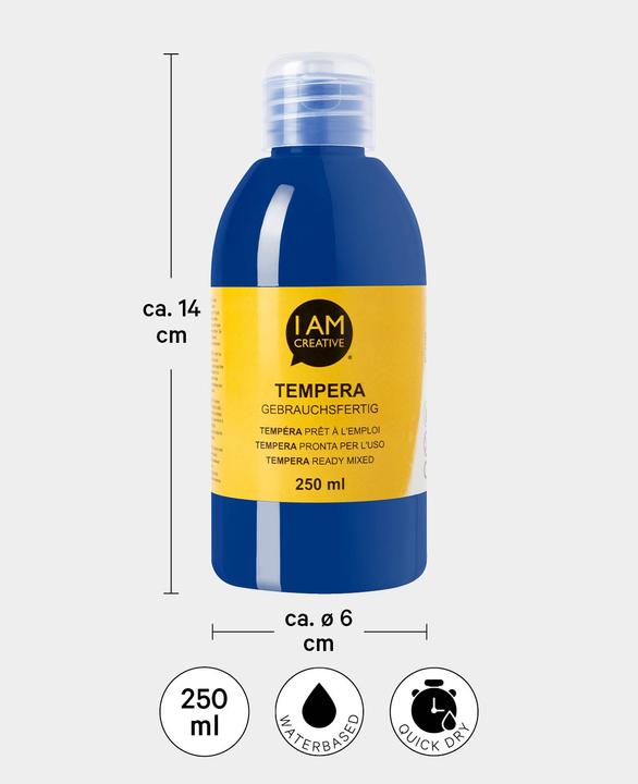 Produktbild I Am Creative Tempera, Temperafarbe auf Wasserbasis, 250 ml (Ultramarin, 250 ml)