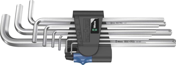 Actual product image Wera 950/9 L Hex-Plus HF 1 Angle wrench set for hexagon socket screws 9 pieces ( 05022130001 )