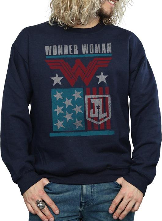 Produktbild Justice League Movie Wonder Woman Flag Sweatshirt (XL)