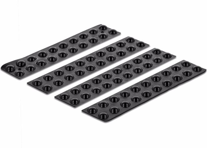 Actual product image Delock Rubber feet 6 x 2mm round, self-adhesive, 80 pieces, black (Plastic sliders, 80 Piece)