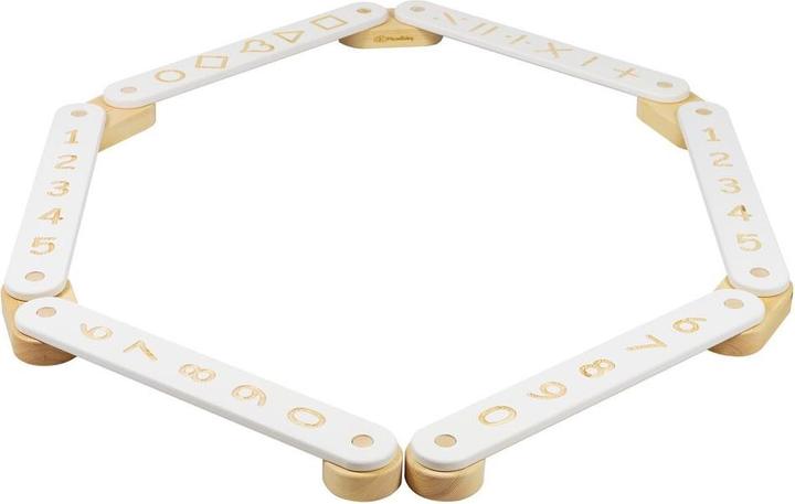 Produktbild Activity Board Balancierbalken mit 6 Balancierbrettern für Kinder - Parcour Balancierbalken aus Holz | Sinnespfad