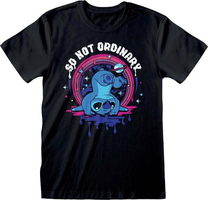 Heroes Inc Lilo & Stitch Not Ordinary Men T-Shirt Black XXL, 100% Cotton, Regular (XXL)